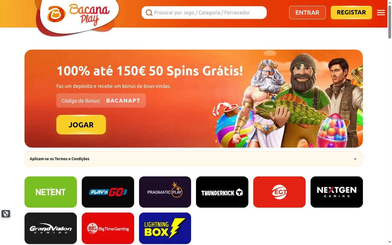 Fornecedores de jogos do casino online BacanaPlay Portugal