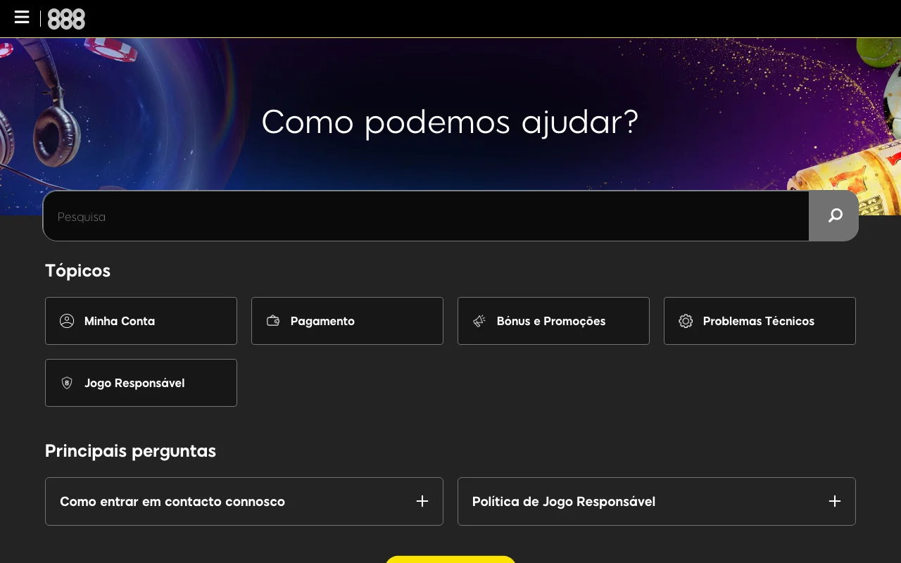 Rodapé do 888casino com informação da licença SRIJ Portugal