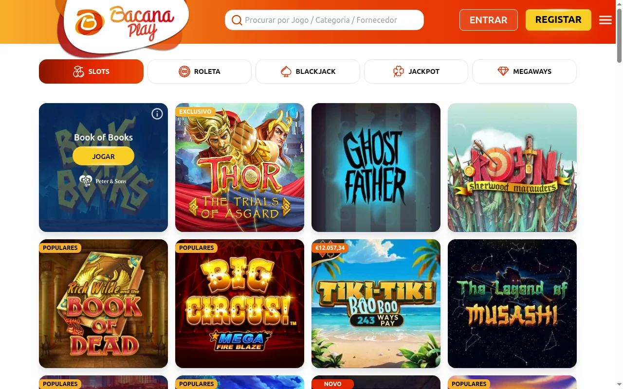 BacanaPlay casino online Portugal slots e jogos