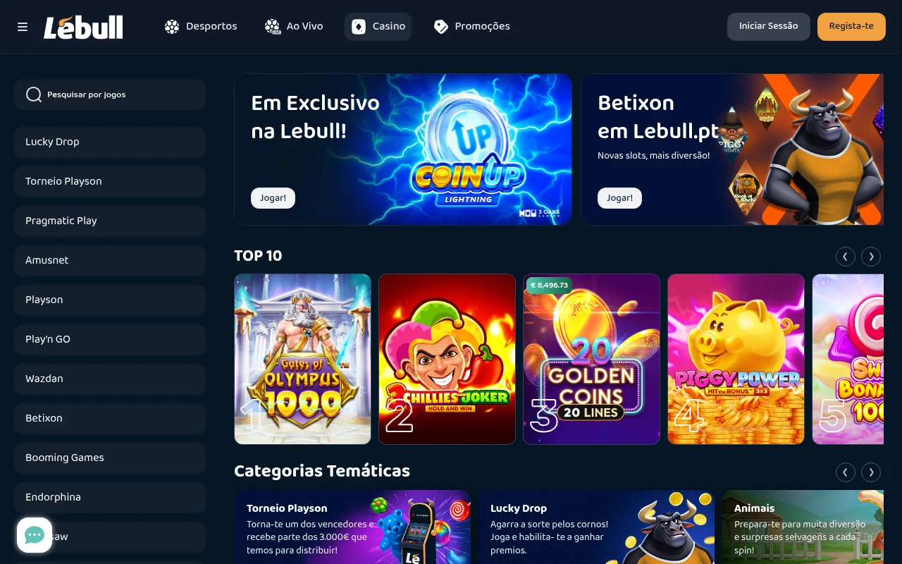 LeBull casino online Portugal jogos e slots