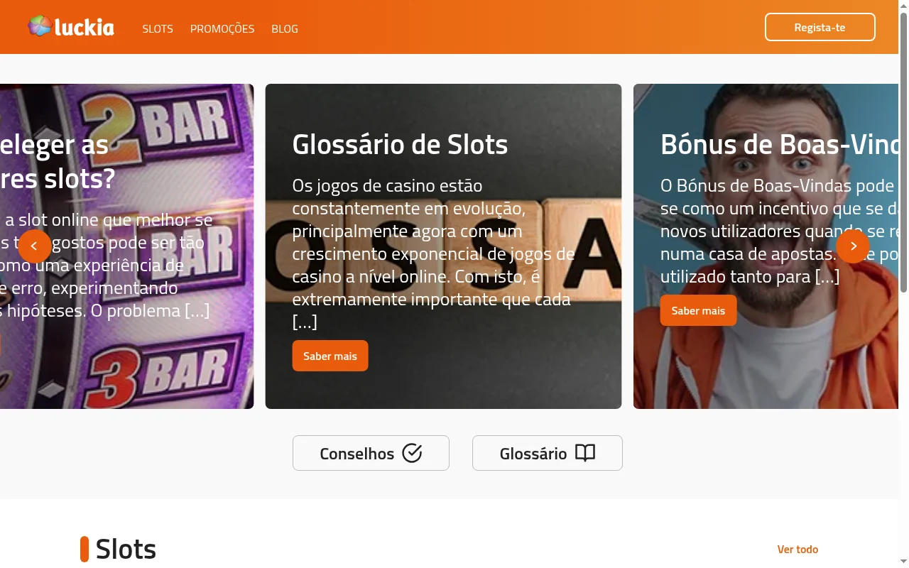 Apoio ao cliente da Luckia em português