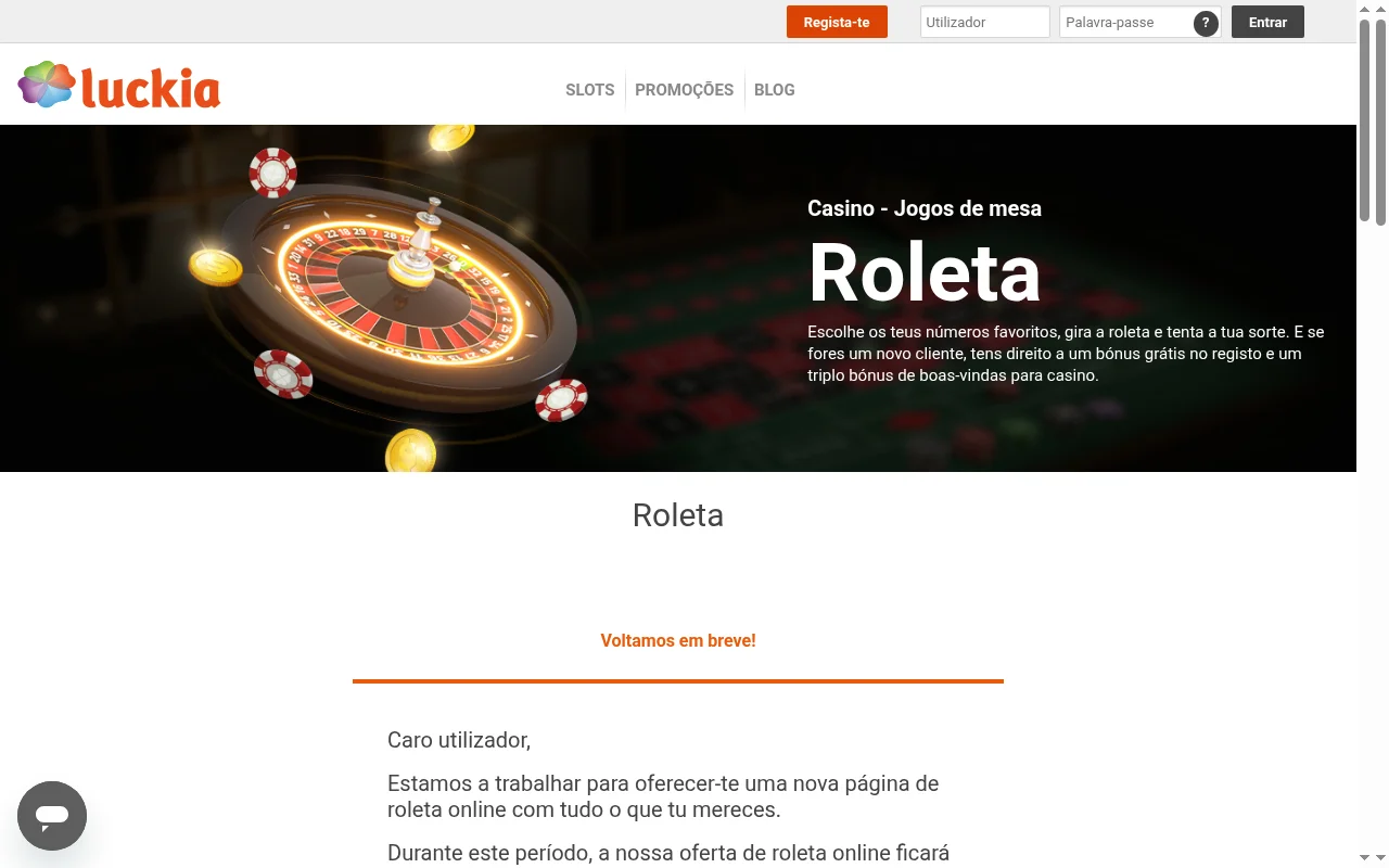 Lobby do casino Luckia com slots populares