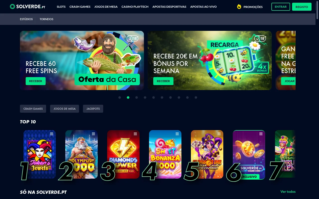 Solverde casino online Portugal jogos disponíveis