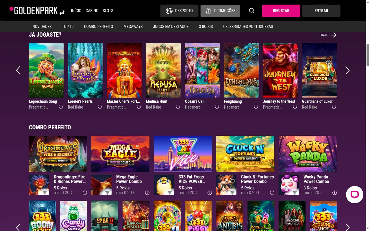 Versao mobile do casino GoldenPark otimizada para smartphones
