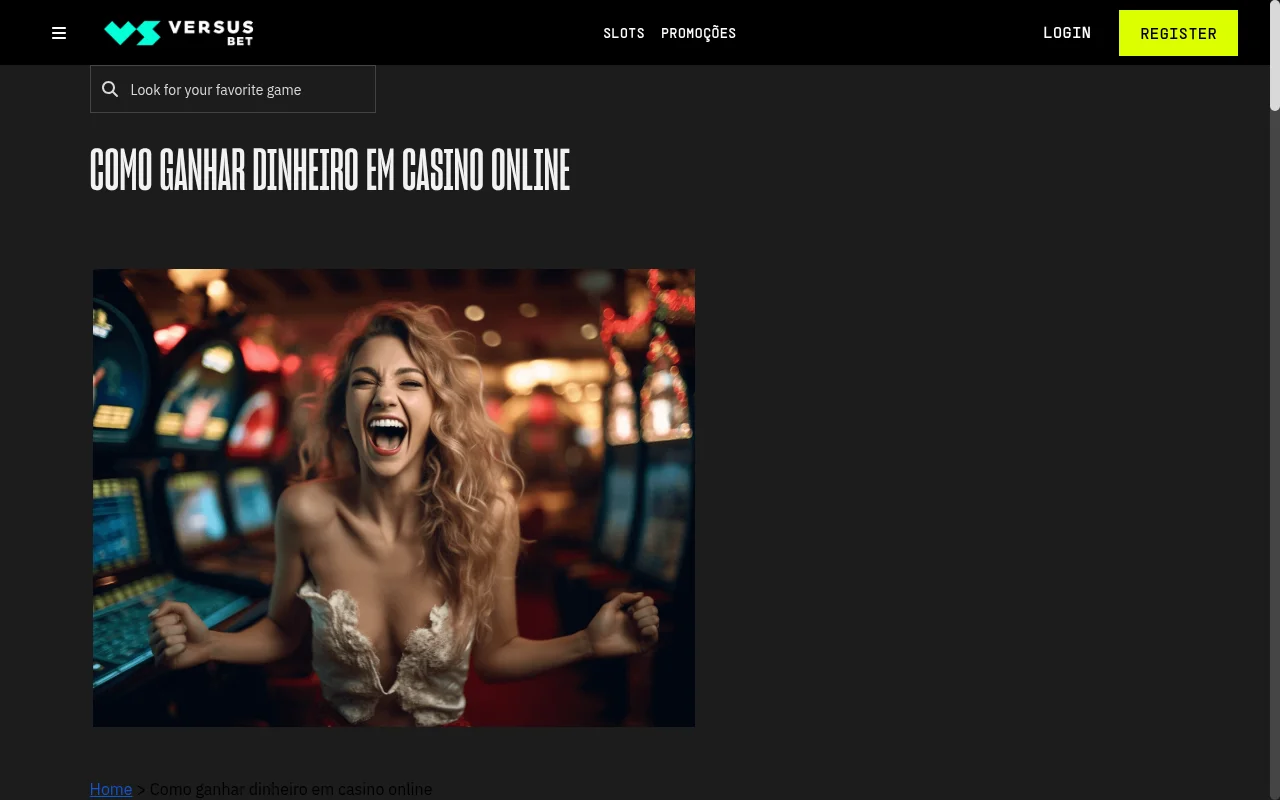 VERSUSbet casino online Portugal secção de jogos